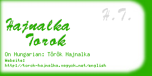 hajnalka torok business card