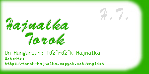 hajnalka torok business card